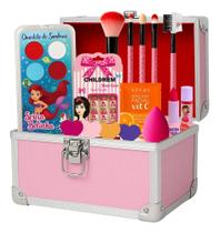 2X Estojo De Maquiagem Infantil Kit Combo Maleta Excluisiva