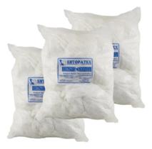 2X Estopa Limpeza Polimento Uso Geral Algodão Branco Kit 3 U