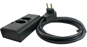 2X Extensão Elétrica 3 Metros 10/20A Cabo Pp2X1,0Mm Reforçad 2X Extensão Elétrica 3 Metros 10/20A Cabo Pp2X1,0Mm Reforçad