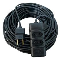 2X Extensão Elétrica 30 Metros Reforçada 10/20A Cabo Pp 2X1,
