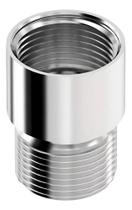 2X Extensão Lisa Curta 1/2 Alongador Metal Cromado Prolongad