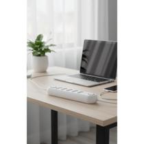 2x Extensor 5 Tomadas + 3 USB Bivolt 2m Branco