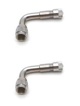 2X Extensor Válvula Bico Pneu 90 Graus Bike Moto Adaptador