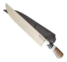 2X Faca Para Churrasco Artesanal Pesca 10 Polegadas Bainha L