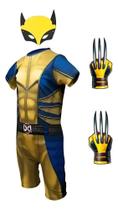 2X Fantasia Infantil Wolverine 2 Garras E Máscara Envio Já