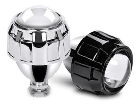 2X Farol Projetor Retrofit Preto Universal H4 H7 H1 Bixenon