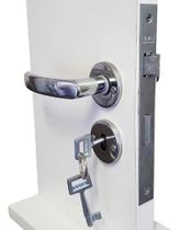 2X Fechadura De Porta Aliança 2700/11 Inox Premium Interna C 2X Fechadura De Porta Aliança 2700/11 Inox Premium Interna C