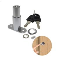 2X Fechadura Pino Pressão 32Mm Para Porta De Correr E Gaveta 2X Fechadura Pino Pressão 32Mm Para Porta De Correr E Gaveta