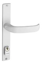 2X Fechadura Porta De Alumínio Branca Pado 661 Perfil Estrei