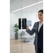 2x Fechadura Porta Vidro Biométrica Digital Inteligente 2x Fechadura Porta Vidro Biométrica Digital Inteligente