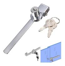 2X Fechadura Vitrine Freezer 140Mm Trava Jacaré 2 Chave Star 2X Fechadura Vitrine Freezer 140Mm Trava Jacaré 2 Chave Star