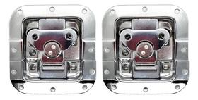 2X Fecho Para Case Médio Embutido Com Porta Cadeado - Kit 2U