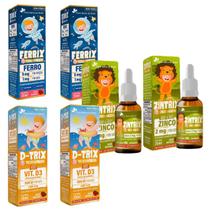 2x Ferrix Ferro + 2x D Trix Vitamina D3 - 2x Zintrix Zinco