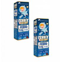 2x Ferrix- Ferro Em Gotas Kids- 30ml- Flora Nativa- Morango