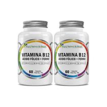 2X Ferro, Acido Fólico e Vitamina B12 60caps Flora Nativa