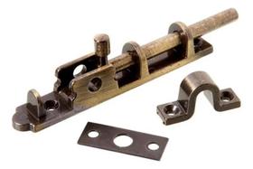 2X Ferrolho Trinco Fecho Fio Redondo União Mundial Antique 1