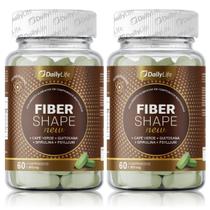 2x Fiber Shape Fibras 60comp Psyllium Cromo Magnesio Mastigavel Fibras Sabor Laranja