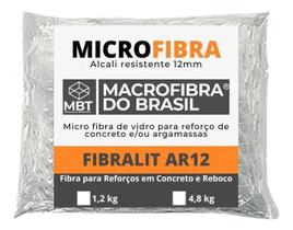2X Fibra De Vidro Fibralit Co. Para Concreto. (1,2 Kg/1 Un)