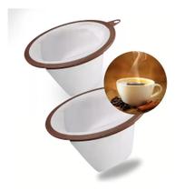 2X Filtro Coador Café Permanente Porta Filtro Coa Facil Mais 2X Filtro Coador Café Permanente Porta Filtro Coa Facil Mais