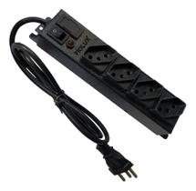 2X Filtro De Linha Profissional 4 Tomadas Metálico Fiolux + 2X Filtro De Linha Profissional 4 Tomadas Metálico Fiolux +