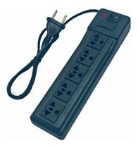 2X Filtro De Linha Régua 5 Tomadas Fusível Chave Led