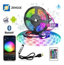2X Fita Led 5050 Rgb 16Cores Bluetooth Controlador App Ip65