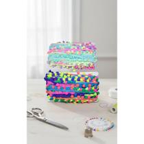 2x Fita Pom Pom Multicor 25mm - 25 Metros - Toque Colorido e