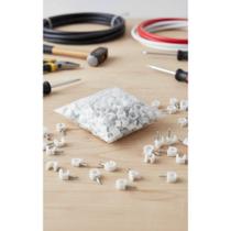 2x Fixa Fio Coaxial 4mm Branco Nylon Pacote C/1000 Un. - Congratulations Store 2x Fixa Fio Coaxial 4mm Branco Nylon Pacote C/1000 Un. - Congratulations Store