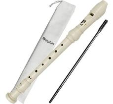 2X Flauta Doce Germanica Soprano Dolphin Dp123 Cor Única 2X Flauta Doce Germanica Soprano Dolphin Dp123 Cor Única