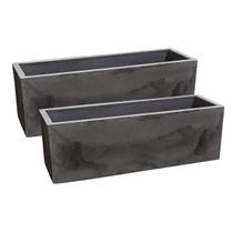 2X Floreira Flat 67 (17L) Cor Preto Ardósia JAPI 2X Floreira Flat 67 (17L) Cor Preto Ardósia JAPI