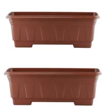 2x Floreira Grande Jardineira Plantas Horta Vaso 9,8l Cores - Plasmarc