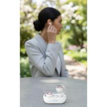 2x Fone Bluetooth In-Ear LED - Branco Vermelho Som Imersiv