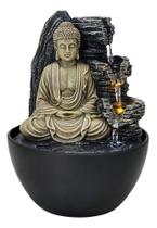 2X Fonte De Mesa Decorativa Buda Mudra Cósmico Com Led Cor P