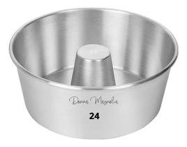 2X Forma Assadeira Redonda C/Tubo N 24 Bolo Pudim Alumínio