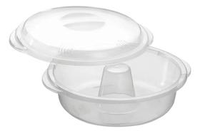 2X Forma De Pudim Para Microondas Com Tampa - Nitron Cor Tra