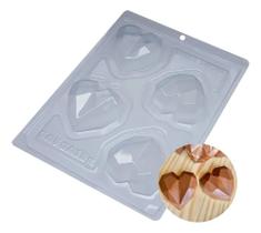 2X Forma Especial Trufa Coração Lapidado Cód. 9836 Bwb