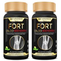 2x fort calcio 500+1000ui hf suplementos premium 60 comps