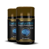 2x fosfatil 500 omega 3 + fosfatidilserina 30caps hf suplementos
