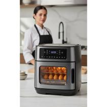 2x Fritadeira Elétrica Oven 12L 1800W Inox Cesto 4.5L 4 em 1