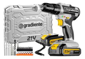 2X Furadeira Parafusadeira Bateria 21V Gradiente Profissiona
