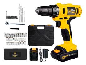 2X Furadeira Parafusadeira Bateria Profissional + Kit 40Pçs 2X Furadeira Parafusadeira Bateria Profissional + Kit 40Pçs