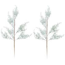 2x GALHO FOLHAS VERDE NATAL ENFEITE ÁROVRE NATALINO NEVADO 1024783