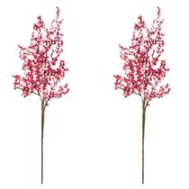 2x GALHO FRUTAS NEVE ENFEITE NATALINO ÁRVORE NATAL PICK VERMELHO 1100336