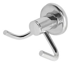 2X Gancho Porta Toalha Duplo Inox Alumínio 2X Gancho Porta Toalha Duplo Inox Alumínio