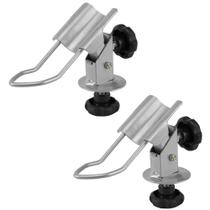 2x Gancho Suporte Ferro Vara Pesca Barco - Metal Service