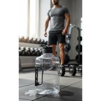 2x Garrafa Água Academia 2L Fitness Treino Durável Preto 2x Garrafa Água Academia 2L Fitness Treino Durável Preto