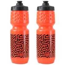 2x Garrafa Caramanhola Bike Esporte Hupi Pullo 750ml Squeeze Laranja