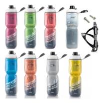 2X Garrafa Caramanhola Térmica 700Ml Com Suporte Para Bicicl