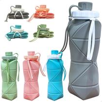 2X Garrafa De Água Silicone Dobrável Retrátil E Ecológico 60
