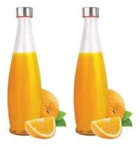 2X Garrafa De Vidro Acqua 1 Lt Tampa Inox E Silicone - 2 Peç 2X Garrafa De Vidro Acqua 1 Lt Tampa Inox E Silicone - 2 Peç